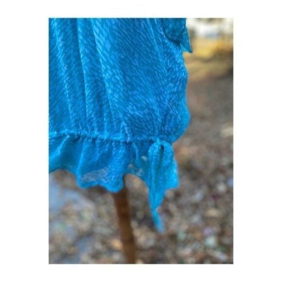 Pure Alfred Sung Sheer Blouse Top Flutter Sleeve Sz 3XL - Picture 5 of 11